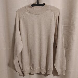 (2/$30) Bollini Classic Men's Crewneck Sweater in Light Beige Size XL